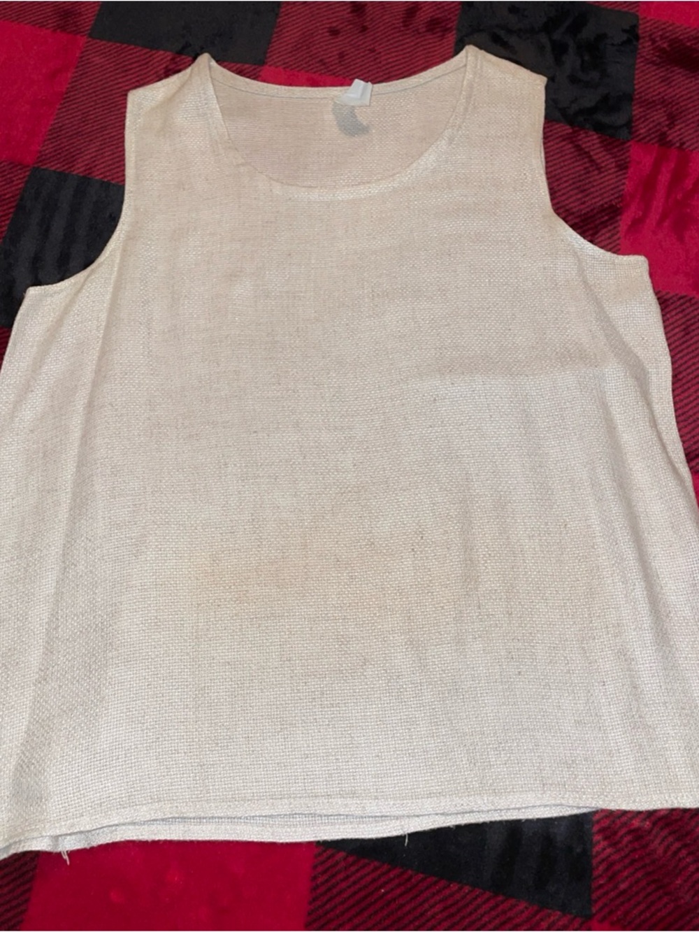 Sleeveless Cream  Tank Top - Women's Casual Layering Tank